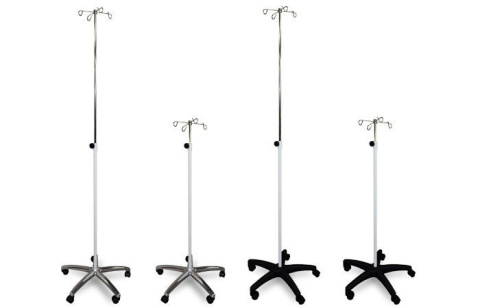 Stojak do kroplówek JSK 1 podstawa chromowana (stelaż ze stali nierdzewnej)