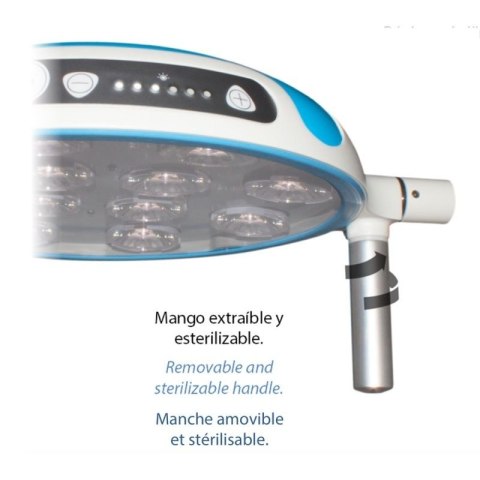 Lampa bezcieniowa zabiegowo-operacyjna Led Lux 100.000 Iglux IG-100MB Ordisi z modułem podtrzymania napięcia przejezdna statyw