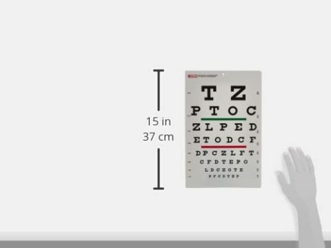 Tablica Snellena - litery badanie 6,1 m