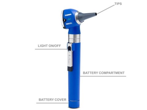 Otoskop światłowodowy Sigma LED 2,5V w twardym etui