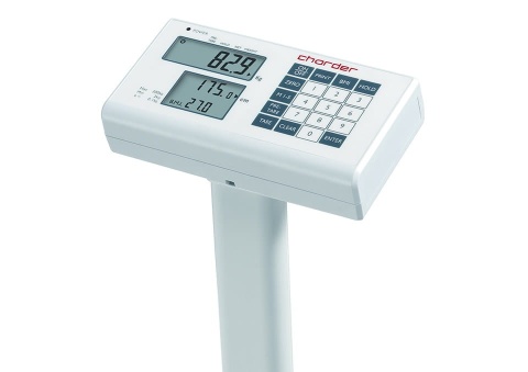 Waga medyczna elektroniczna CHARDER MBF 6010 – analiza składu ciała: woda, tłuszcz, BMI + wzrostomierz i drukarka