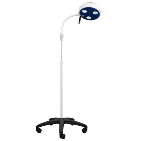 Lampa Badawczo-Zabiegowa FLH-D3 LED ze statywem na pięciu kółkach (z gęsią szyją, bezcieniowa)