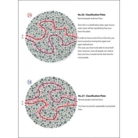 Tablice typu Ishihary - 24 tablic (test typu Ishihary, tablica pseudoizochromatyczna) - książka