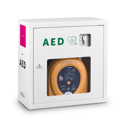 Szafka klasyczna na AED metalowa biała