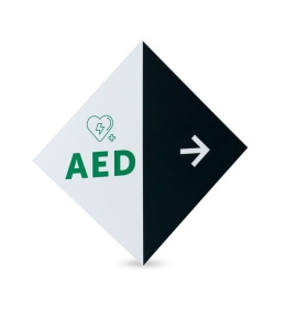 Tablica kierunkowa w prawo AED