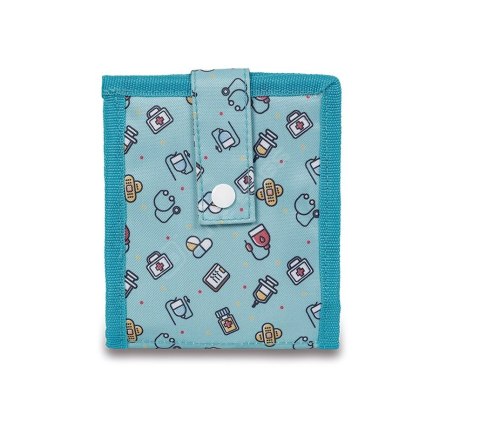 Organizer medyczny do kieszeni Keens's grafika turkus