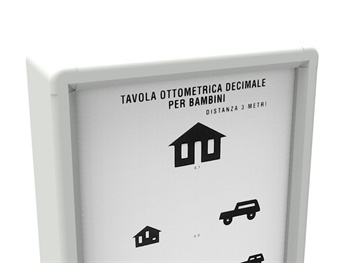 Tablica okulistyczna dla dzieci podświetlana typy tablica Snellena optotyp dzieciecy 3m