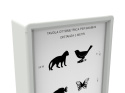 Tablica okulistyczna dla dzieci podświetlana typy tablica Snellena optotyp dzieciecy zwierzęta 5m