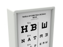Tablica okulistyczna podświetlana typy tablica Snellena optotyp litery i haki