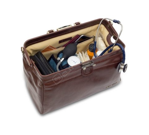 Torba lekarska skórzana CLASSY'S brązowa