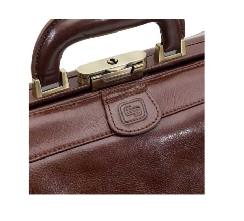 Torba lekarska skórzana CLASSY'S brązowa
